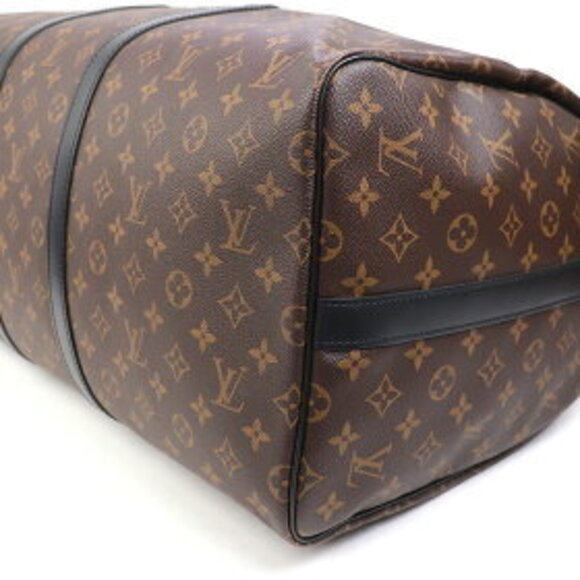 Louis Vuitton Keepall Bandouliere Monogram Macassar Brown bag black LV - Picture 9 of 15